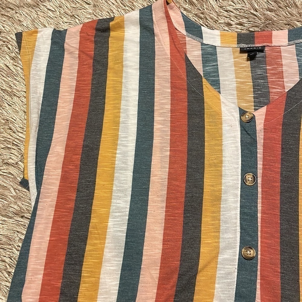 TORRID sz 4 Button Down Tie Front Midi Tee - Picture 4 of 11
